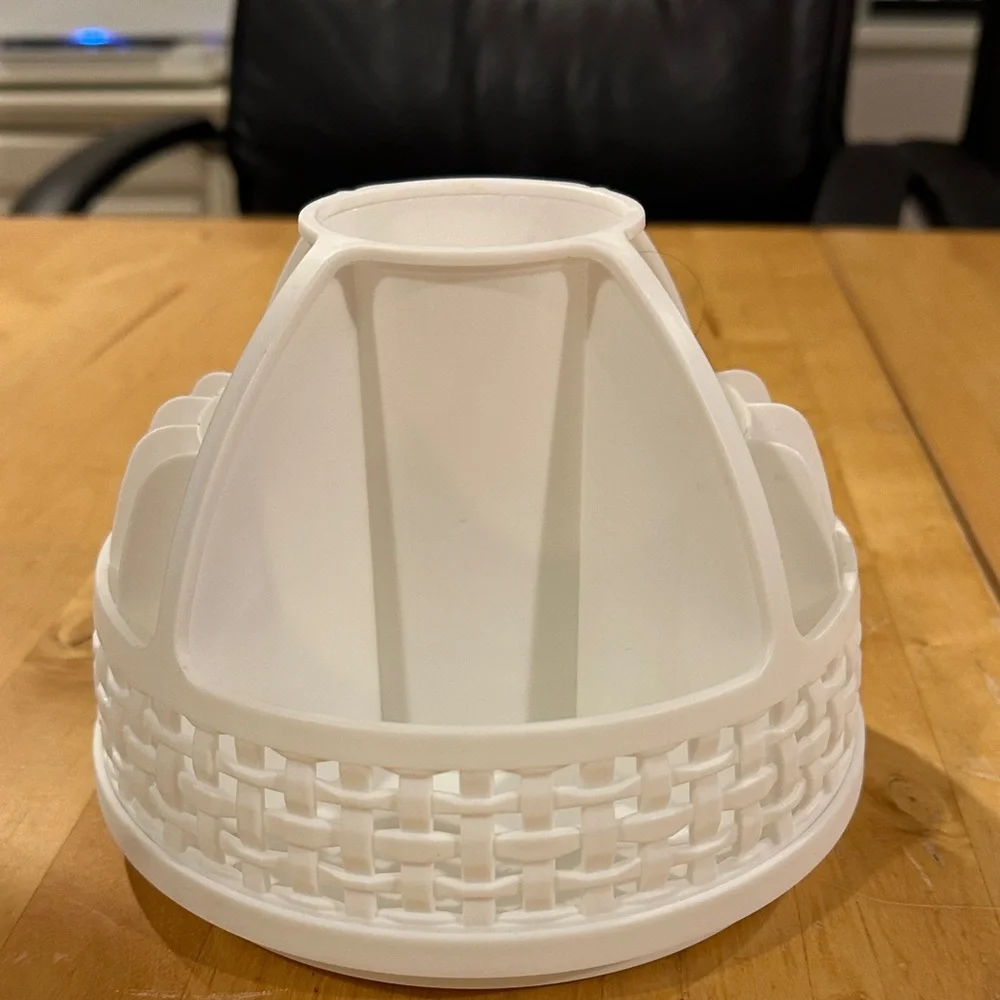 White Plastic Rotating Organizer